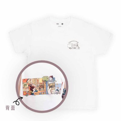 【代售】《獨媒》T-shirt <br>白色「獨媒辦公室」<br>繪圖款
